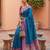 sky blue art silk woven saree with blouse
