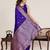 violet art silk woven saree with blouse