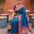 sky blue art silk woven saree with blouse