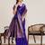 violet art silk woven saree with blouse
