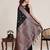 black art silk woven saree with blouse