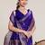 violet art silk woven saree with blouse