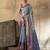 violet art silk woven saree with blouse