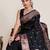 black art silk woven saree with blouse