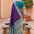 violet art silk woven saree with blouse