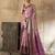 purple art silk woven saree with blouse