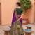 wine art silk woven saree with blouse
