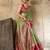 green art silk woven saree with blouse