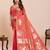orange art silk woven saree with blouse