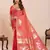 orange art silk woven saree with blouse