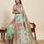 parrot green art silk woven saree with blouse