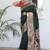 dark green art silk woven saree with blouse