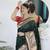 dark green art silk woven saree with blouse