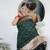 dark green art silk woven saree with blouse