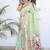 parrot green art silk woven saree with blouse