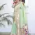 parrot green art silk woven saree with blouse
