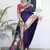 violet art silk woven saree with blouse