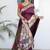 wine art silk woven saree with blouse
