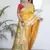 yellow art silk woven saree with blouse