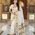 cream art silk woven saree with blouse