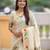 cream art silk woven saree with blouse