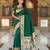 green art silk woven saree with blouse