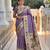 lavender art silk woven saree with blouse