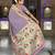 lavender art silk woven saree with blouse