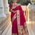 pink art silk woven saree with blouse