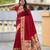 red art silk woven saree with blouse