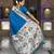sky blue art silk woven saree with blouse