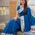 sky blue art silk woven saree with blouse