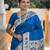 sky blue art silk woven saree with blouse