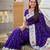 violet art silk woven saree with blouse