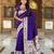violet art silk woven saree with blouse