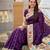 wine art silk woven saree with blouse