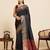 black art silk woven saree with blouse