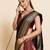 black art silk woven saree with blouse