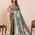 green art silk woven saree with blouse