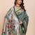 green art silk woven saree with blouse