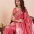 dark peach art silk woven saree with blouse