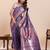 violet art silk woven saree with blouse