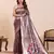 wine art silk woven saree with blouse