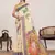 mustard linen printed saree with blouse