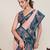 peach linen printed saree with blouse
