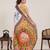 white linen printed saree with blouse