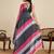 black linen printed saree with blouse