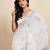 white linen printed saree with blouse