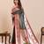 dark green art silk woven saree with blouse
