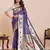 blue art silk woven saree with blouse